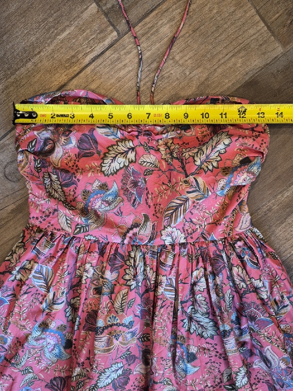 Anthropologie Let Me Be Boho Floral Belted Halter Cotton Maxi Dress, XXS - Picture 7 of 16